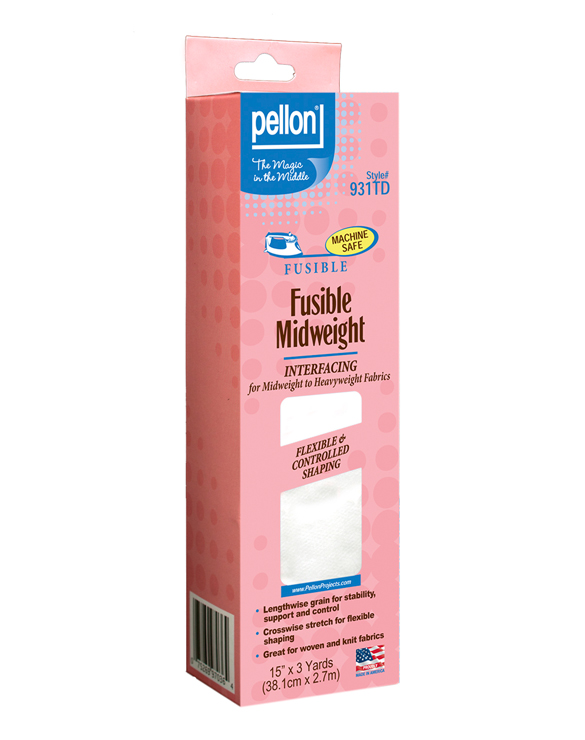 Brewer Sewing - Pellon Fusible Midweight Interfacing 20x25yds,Wht